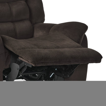 Wise Plush Fabric Glider Recliner Chair - Brown