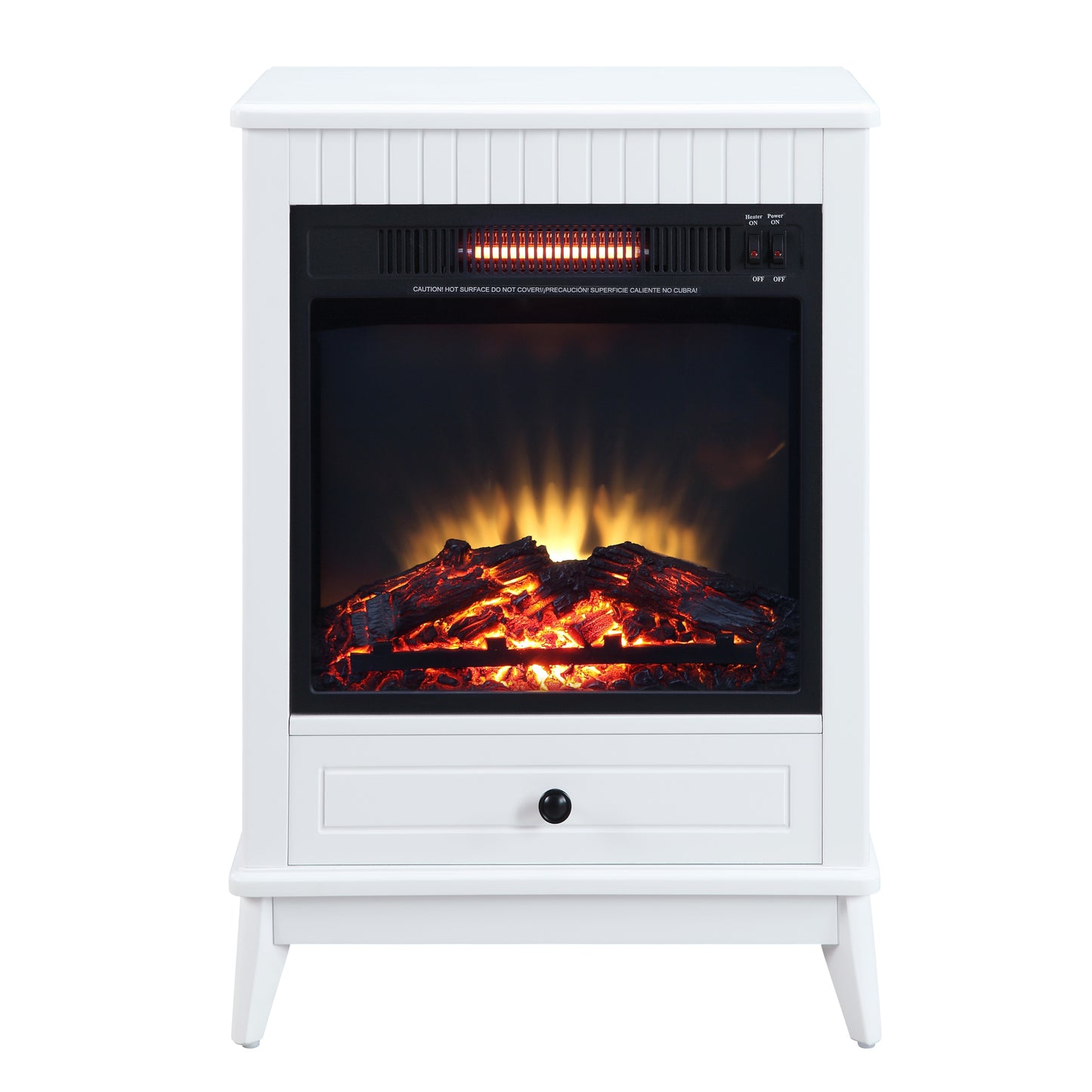 Hamish Electric Fireplace - White