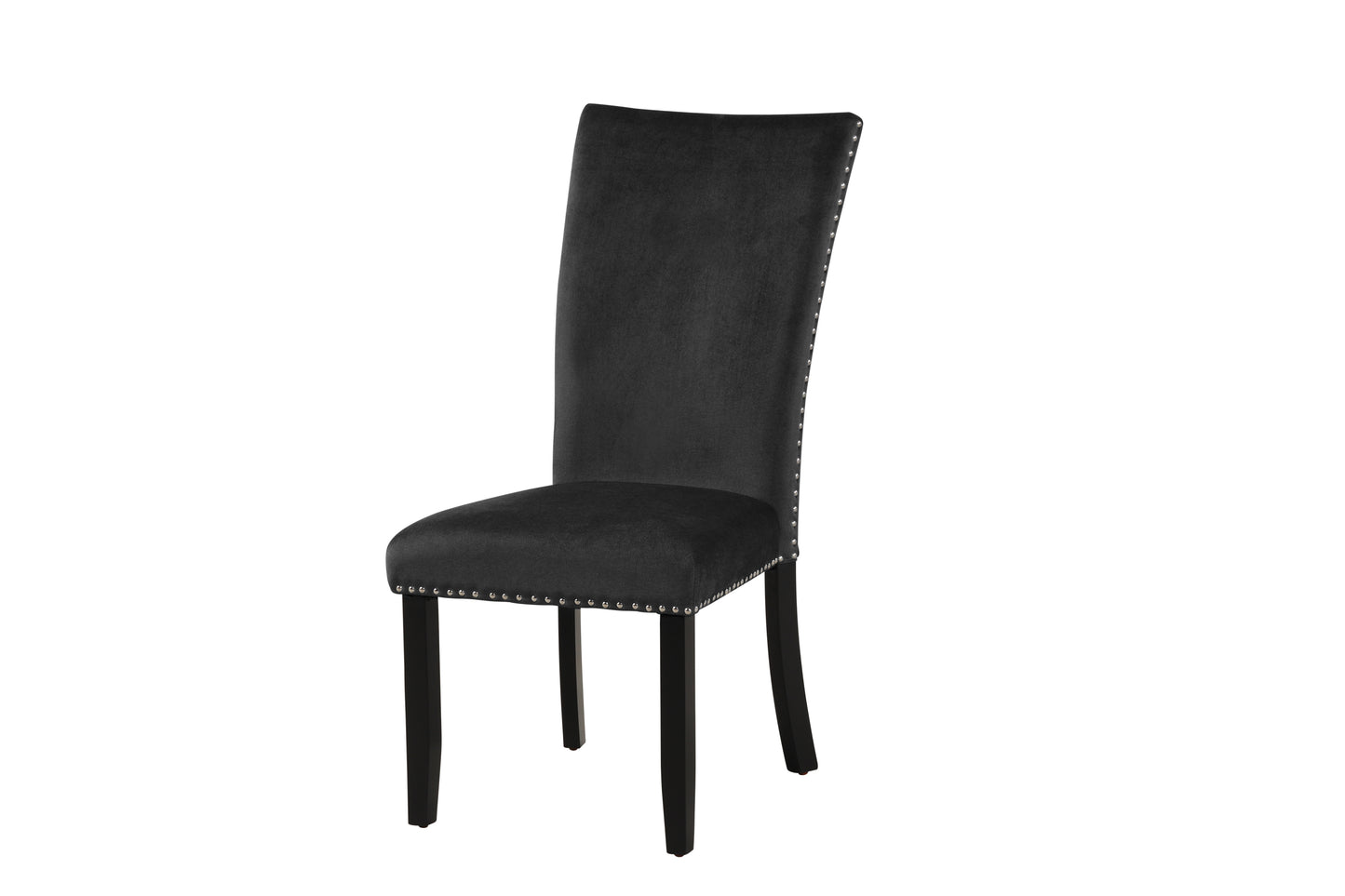 Divina Velvet Dining Chairs (Set of 2) - Black