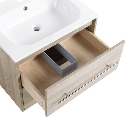 24 Inch Elegant Wall Mounted Bathroom Vanity