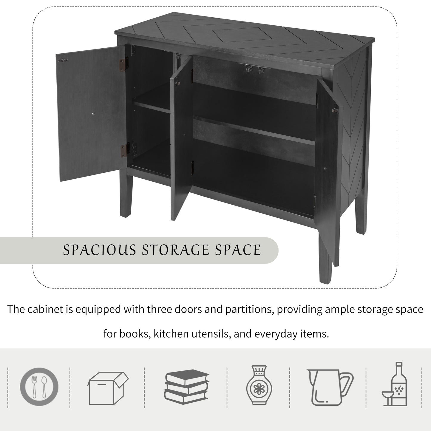 Delena Accent Storage Cabinet - Gray