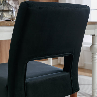 Giordano Dining Chairs with Solid Wood (Set of 2) - Black