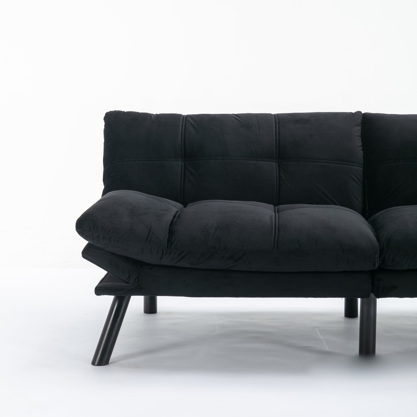 Vega Convertible Folding Modern Sofa Bed - Black