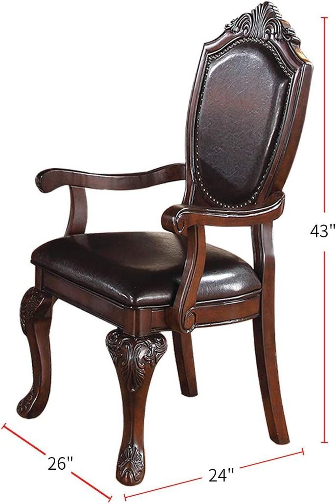 Norman Dining Arm Chair (Set of 2) - Brown