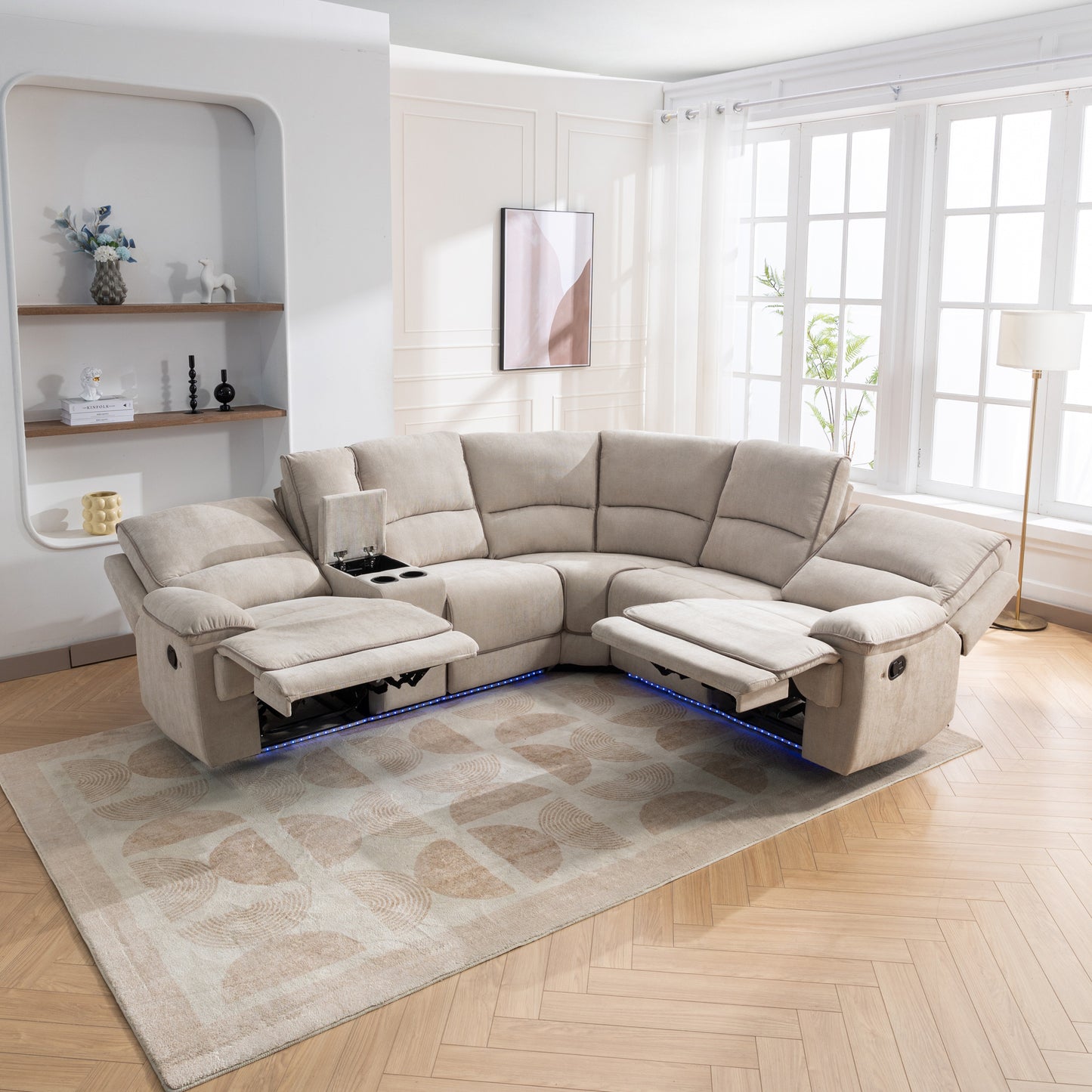 Omar Manual Reclining Set - Cream