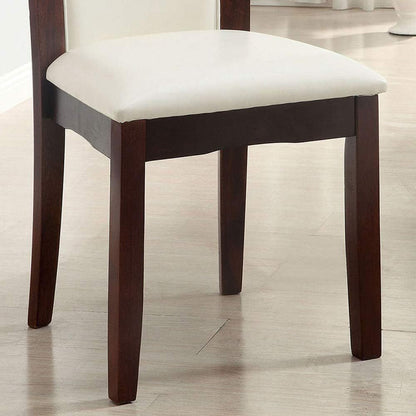 Tova Dining Chair (Set of 2) - White+Dark Cherry