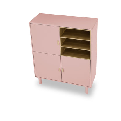 Giga Storage Wooden Cabinet - Pink