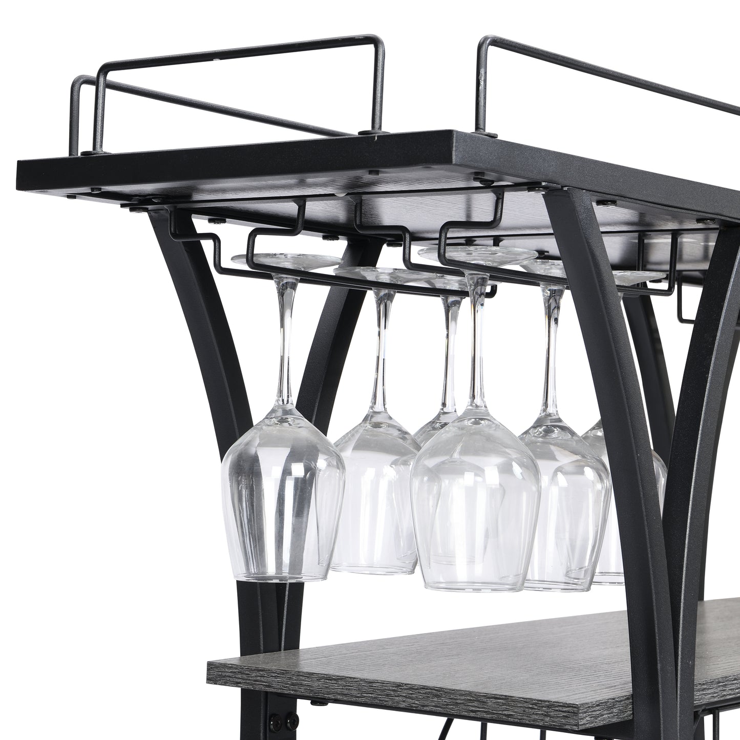 Sync Industrial Bar Cart  - Black & Gray