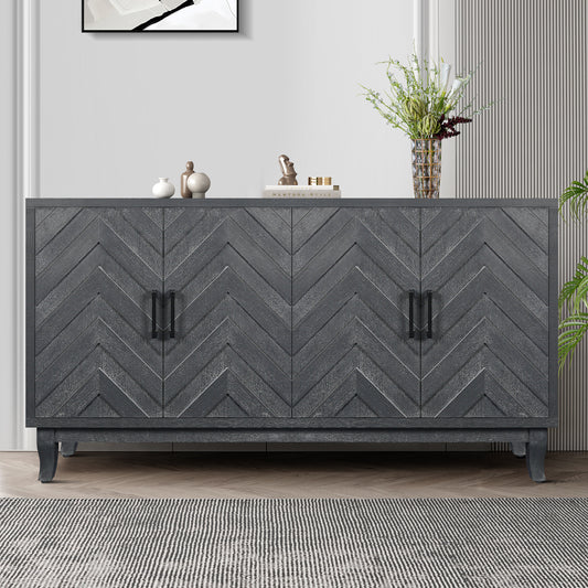 Wave Sideboard Cabinet - Dark Grey