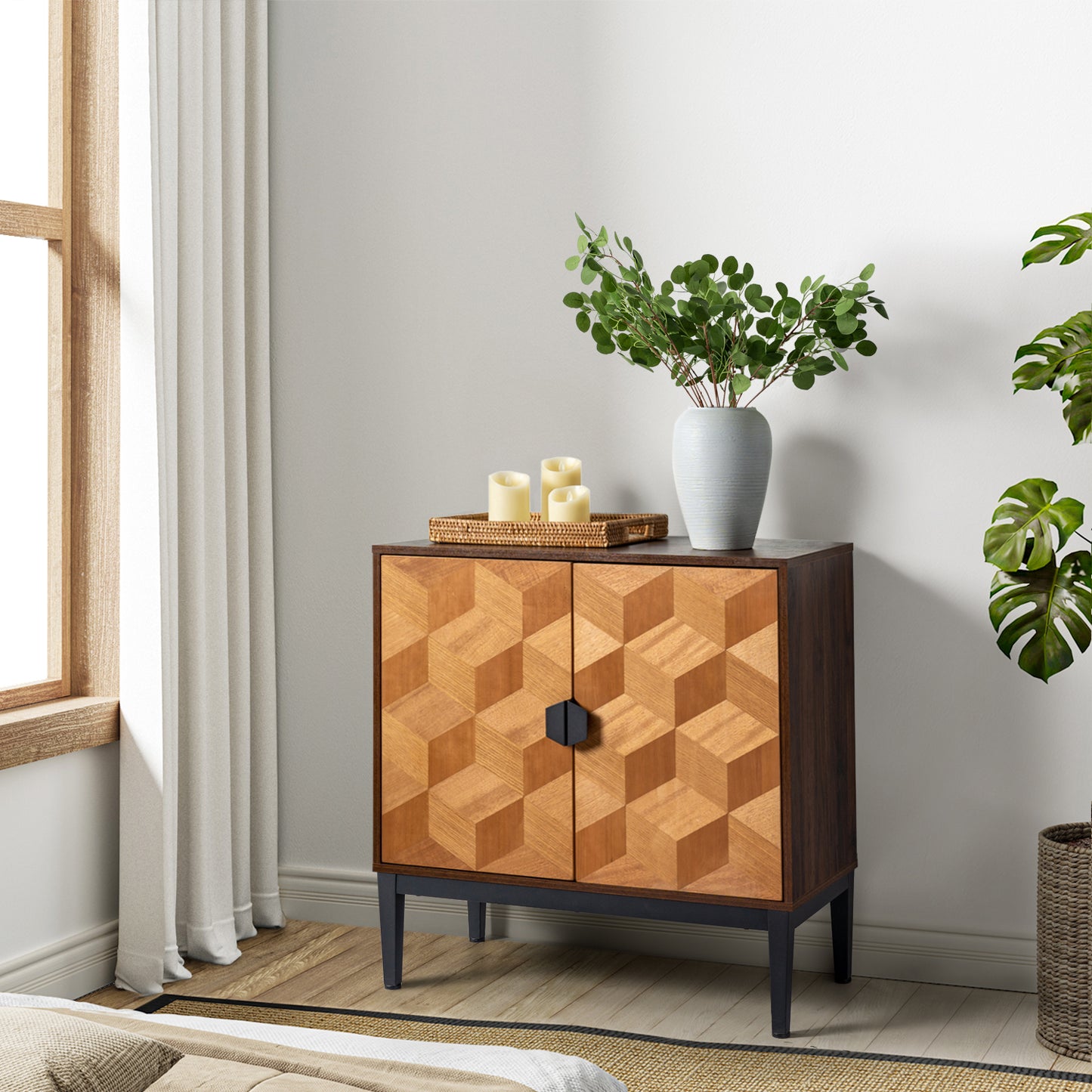 Murah Accent Cabinet - Walnut