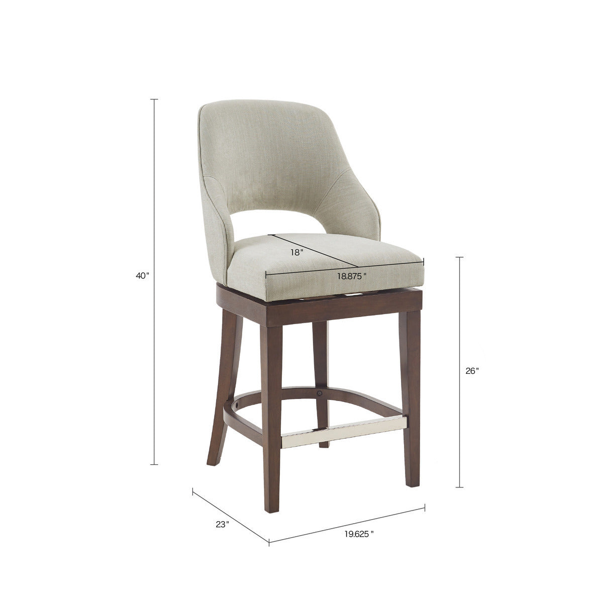 Craft Swivel Counter Stool  - Cream