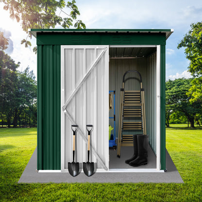 Nister 5 X 4 ft Metal Garden Sheds Outdoor Storage - Green