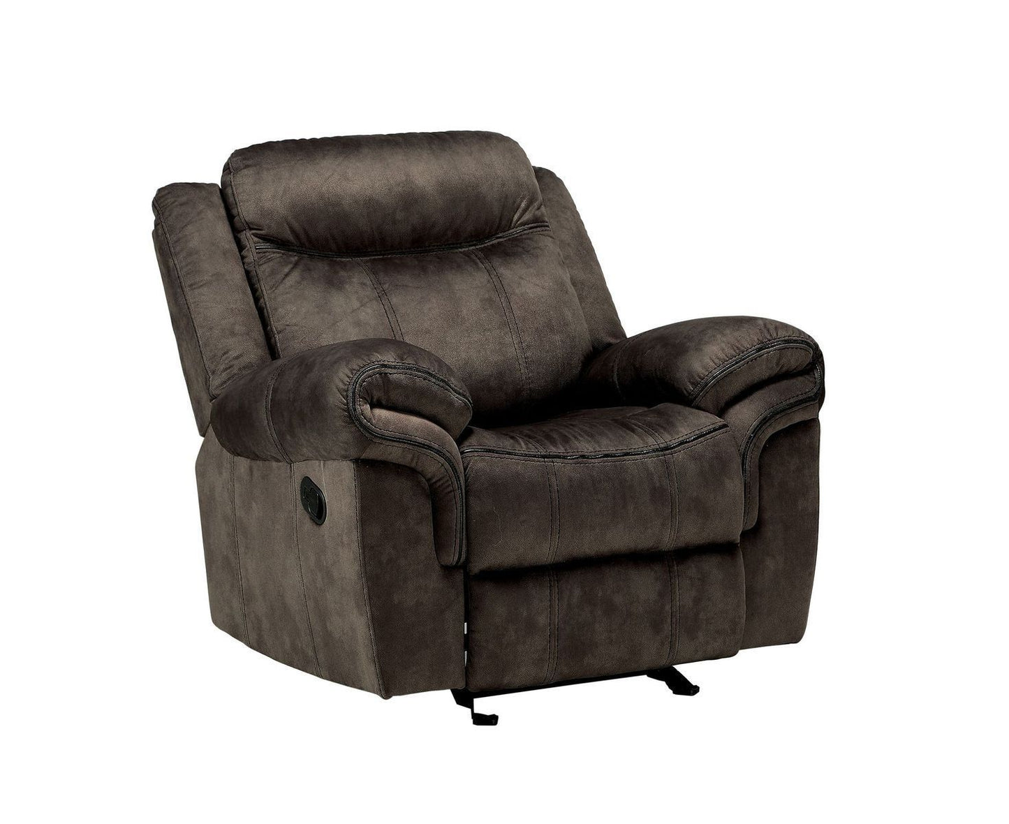 Ava Glider Velvet Recliner - Chocolate