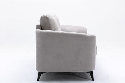 Callie Woven Fabric Loveseat - Light Gray