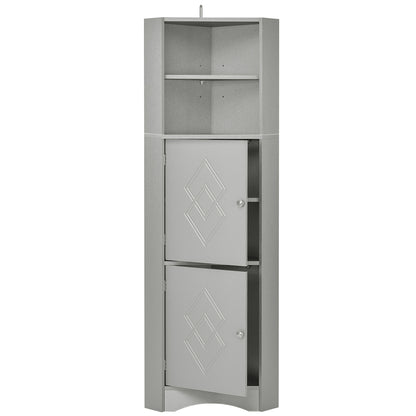 Skyward Bathroom Corner Cabinet - Gray