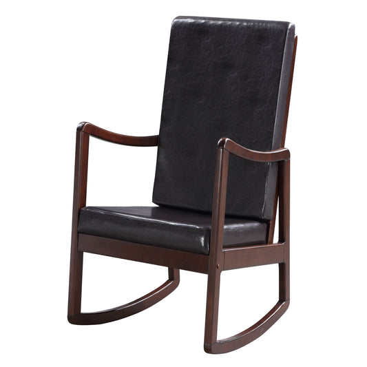 Blake Rocking Chair with Armrest - Brown+Black