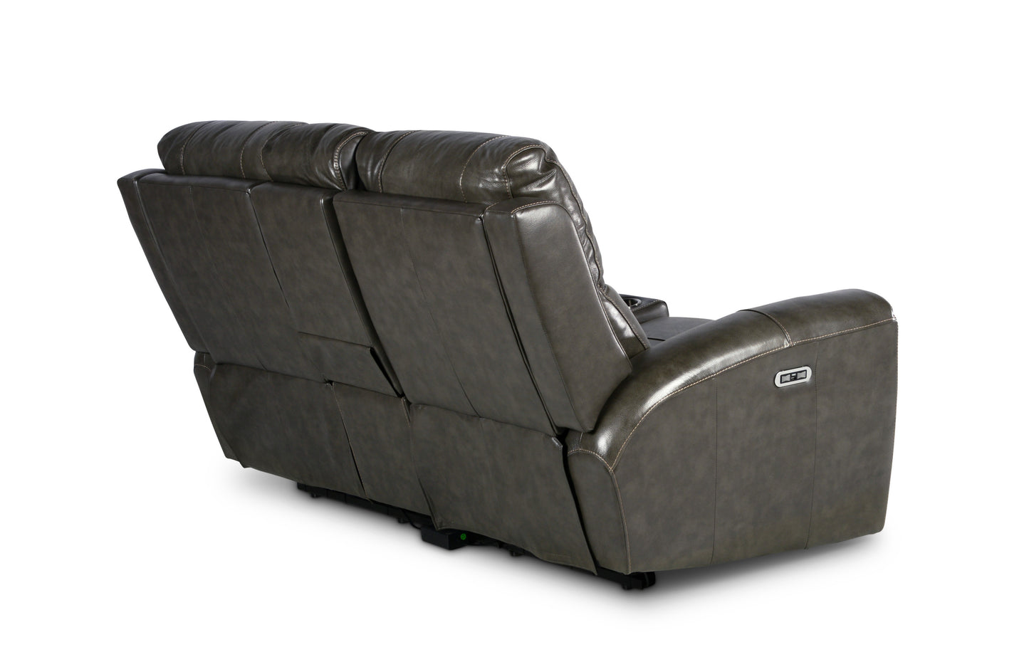 Ray Leather Power Reclining Loveseat with Console