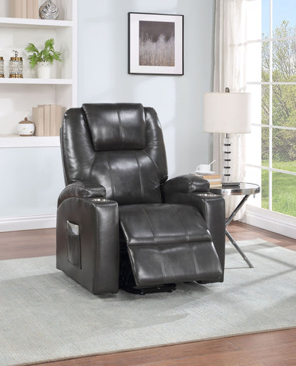 Evander Recliner w/Power Lift - Black