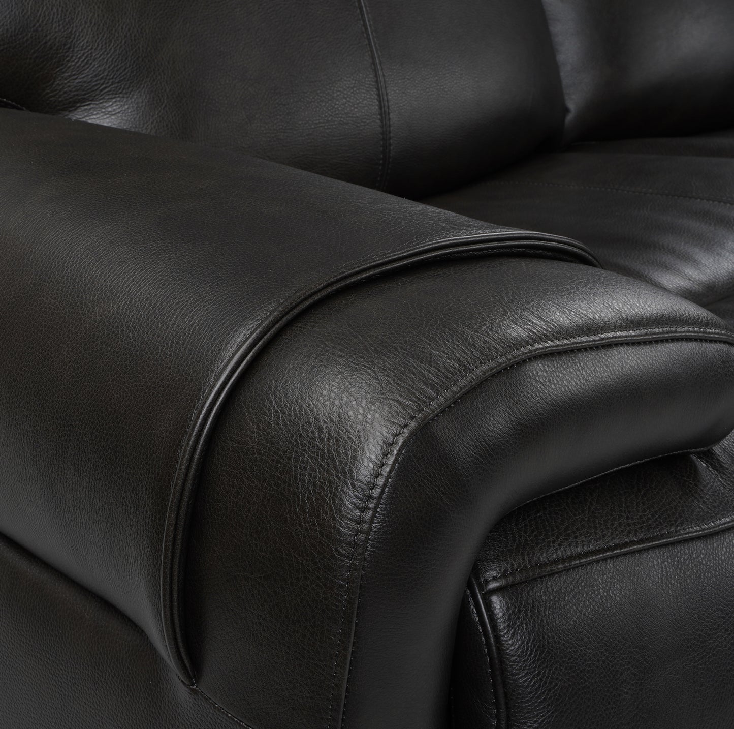 Zarno Genuine Leather Power Recliner  - Black