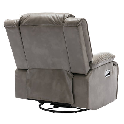 Meyer 360° Swivel and Rocking Manual Recliner Chair with a LED - Gray