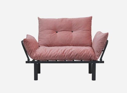 Sona Futon Loveseat - Pink