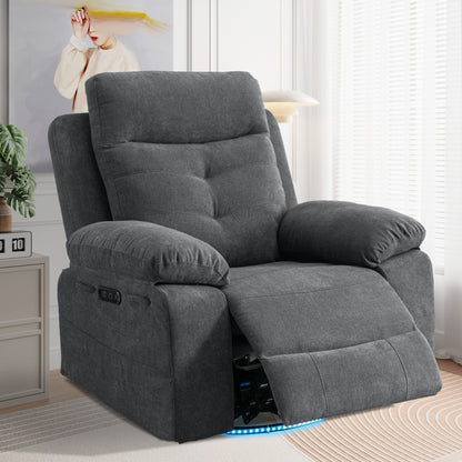 Aspen Power Recliner Glider Chair With Bluetooth Speaker - Dark Gray