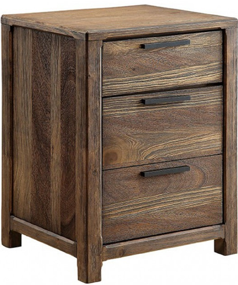 Quinita Solid wood  Rustic Nightstand  - Natural