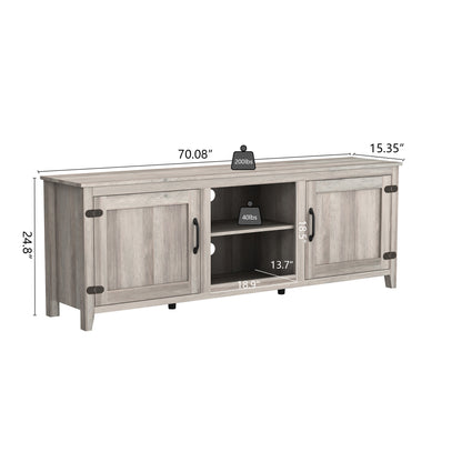 Riv Tradition TV Stand Storage Media Console - Grey