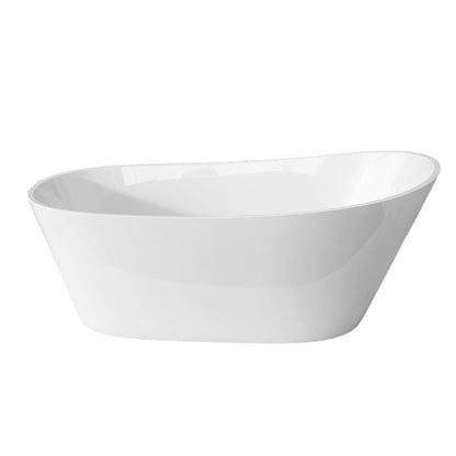 Nest 59" Acrylic Freestanding  Soaking Bathtub - Gloss White