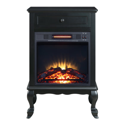 Adam Electric Fireplace - Black