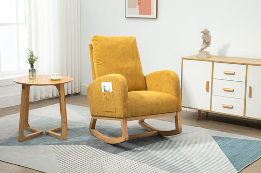 Frazer Rocking Chair - Mustard Yellow