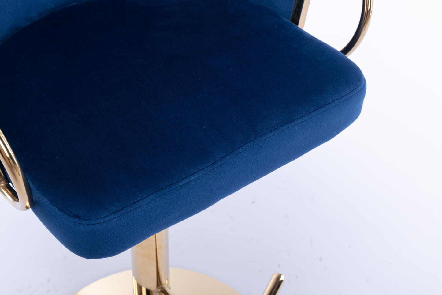 Echoes Velvet Swivel Bar Stools -  Navy Blue Set of 2