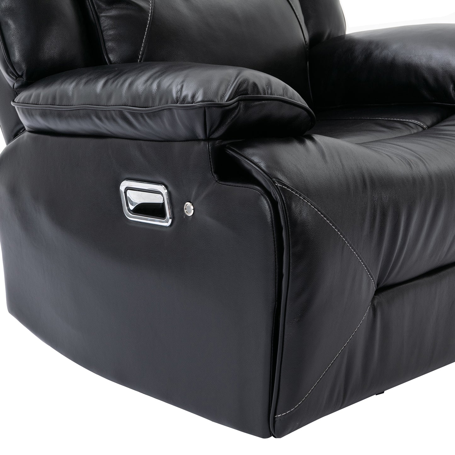 Meyer 360° Swivel and Rocking Manual Recliner Chair with a LED - Black