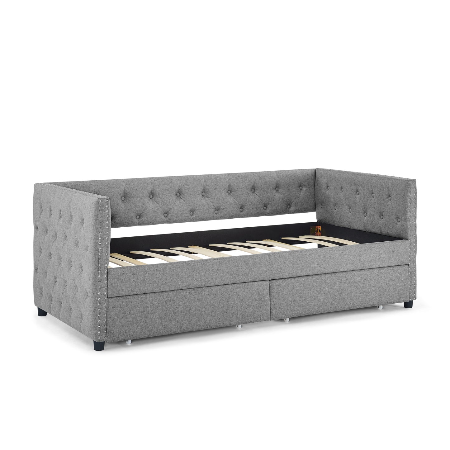 Teza Twin Size Daybed with Drawers - Gray