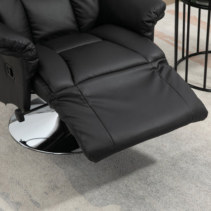 Sana Adjustable Manual Recliner Chair with Footrest - Black