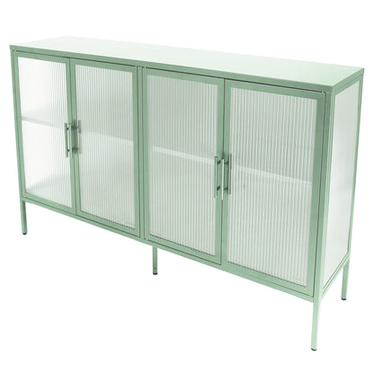 Nera Tempered Glass Credenza - Mint Green