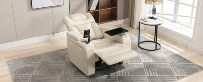 Comfort Max 270 Degree Swivel Power Recliner - White