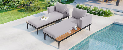 Herta Outdoor Daybed Patio - Gray