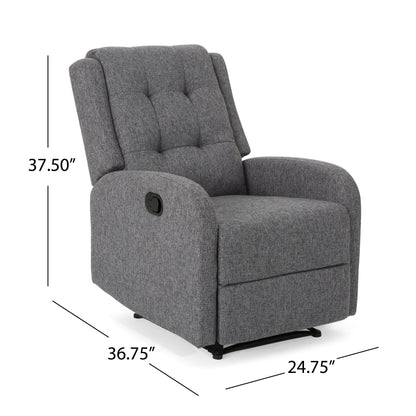 Flora Manual Recliner Chair - Charcoal