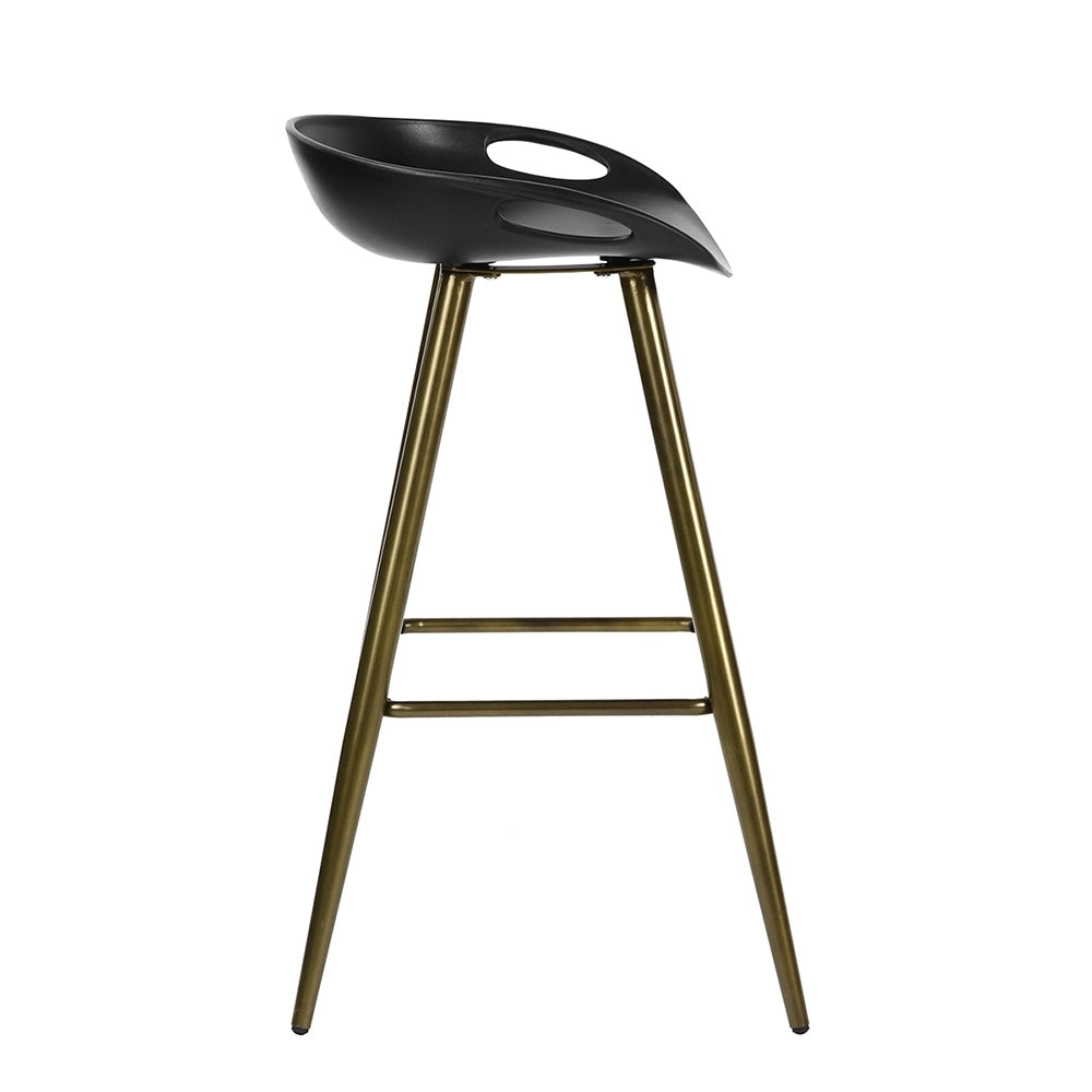 Bak Bar & Counter Stool - Black & Gold Set of 2