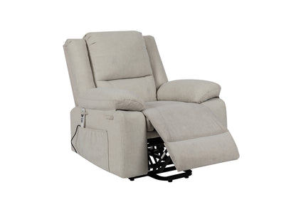 Solace Electric Power Recliner Chair with Massage and Heatin - Beige