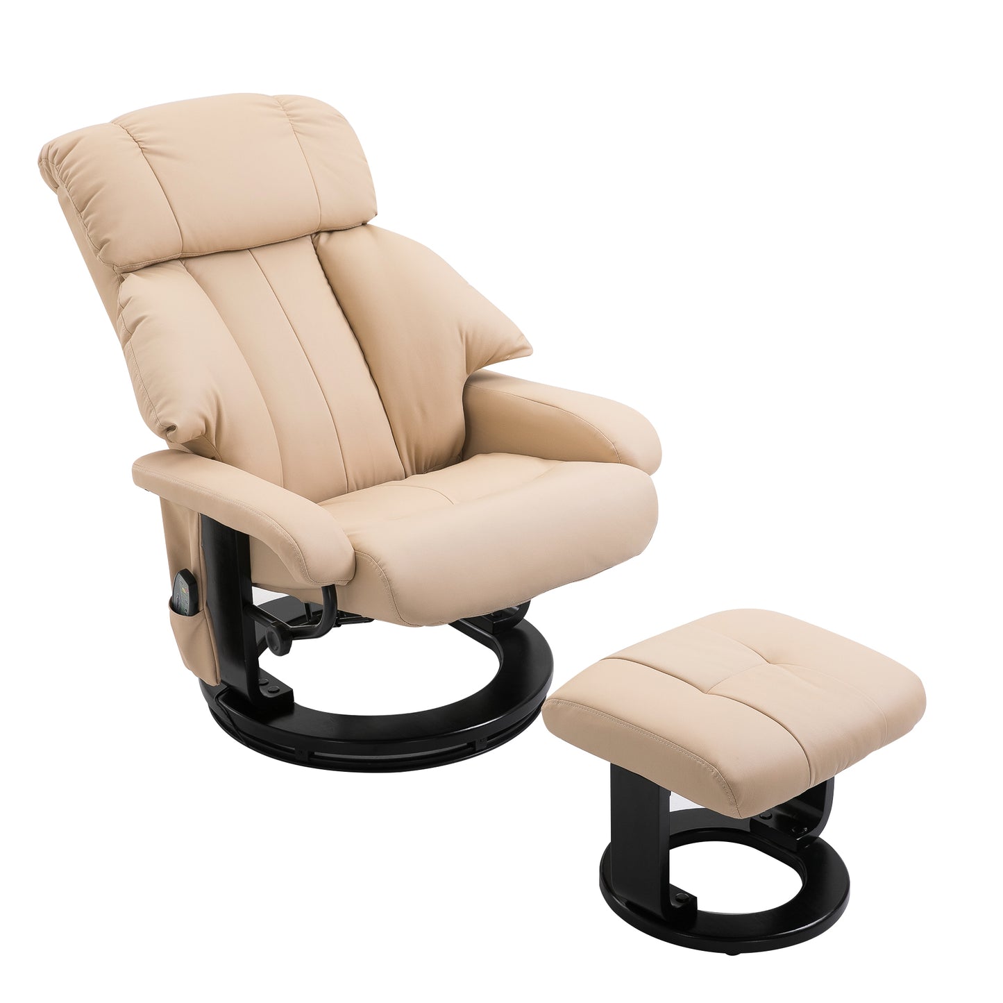 Rexi Massage Recliner Chair with Ottoman - Beige