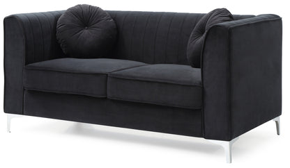 Enzo II Sloped Arm Loveseat - Black