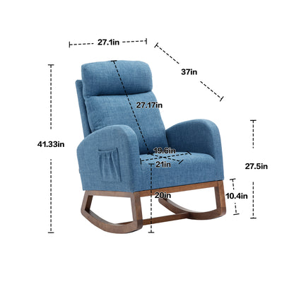 Frazer Rocking Chair - Blue