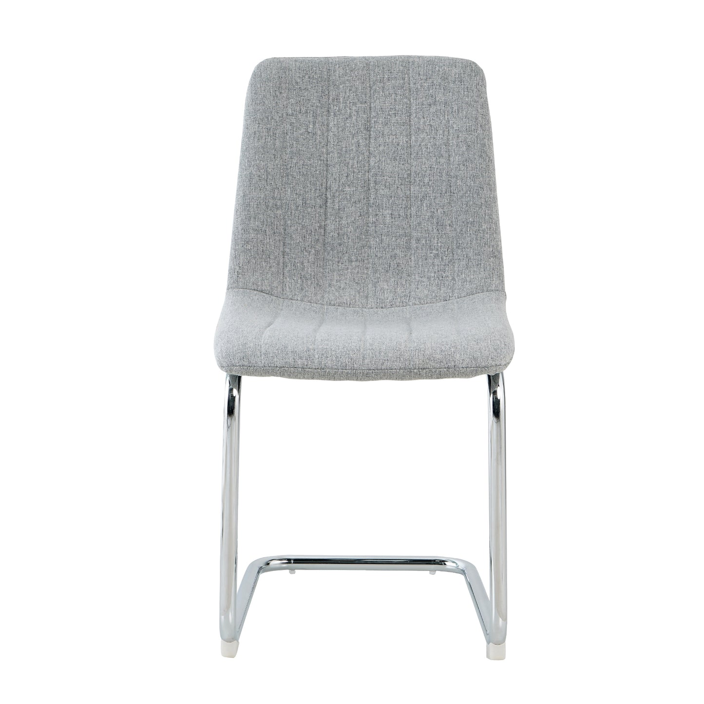 Jayro Fabric Dining Chairs with Metal Leg (Set of 4) - Light Gray