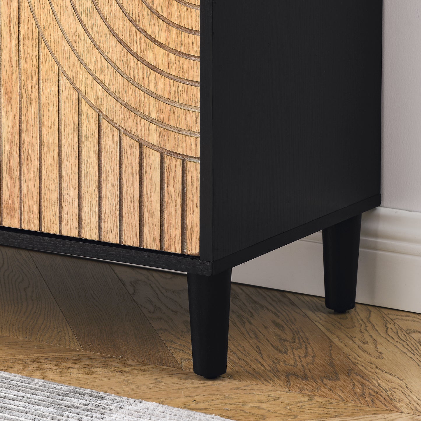 Vincent Storage Cabinet - Wood/Black