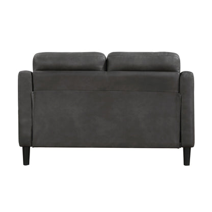 Neo Loveseat Button Tufted Contoured Arms - Gray