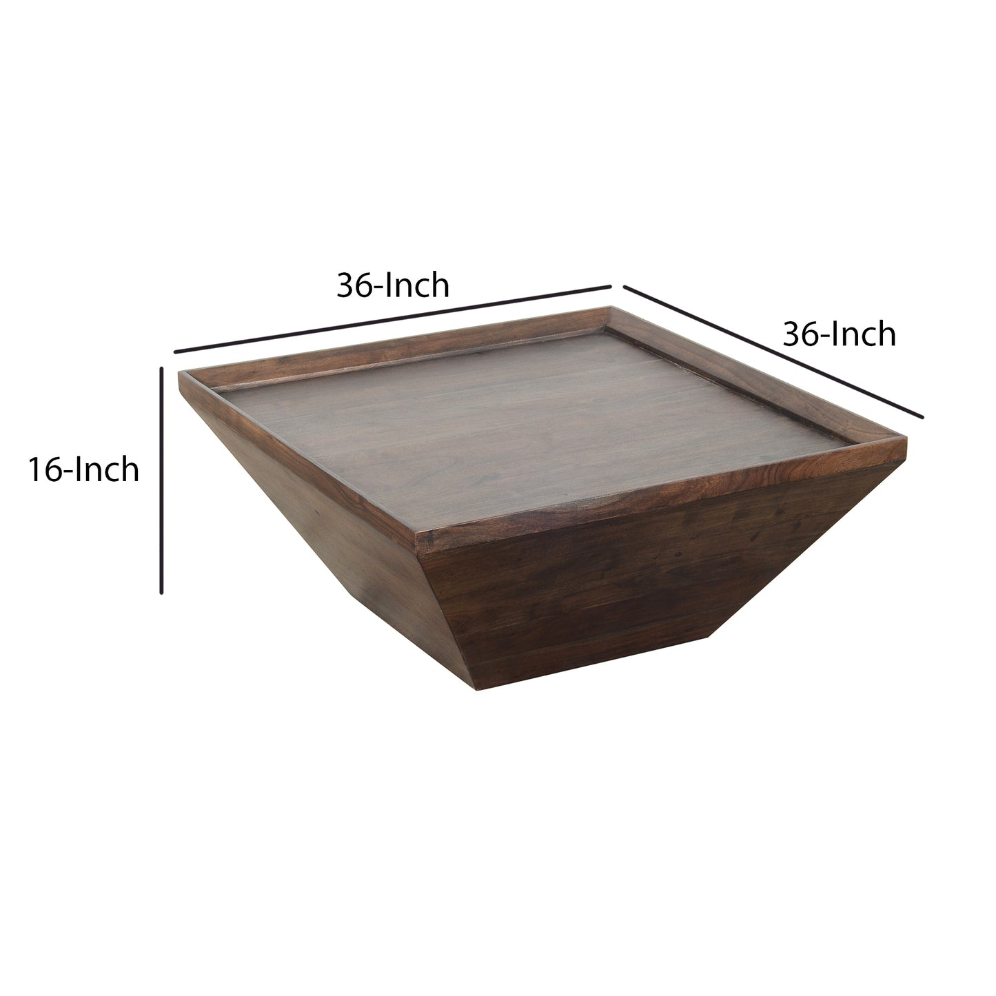 Acacia Square Coffee Table - Brown