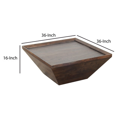 Acacia Square Coffee Table - Brown