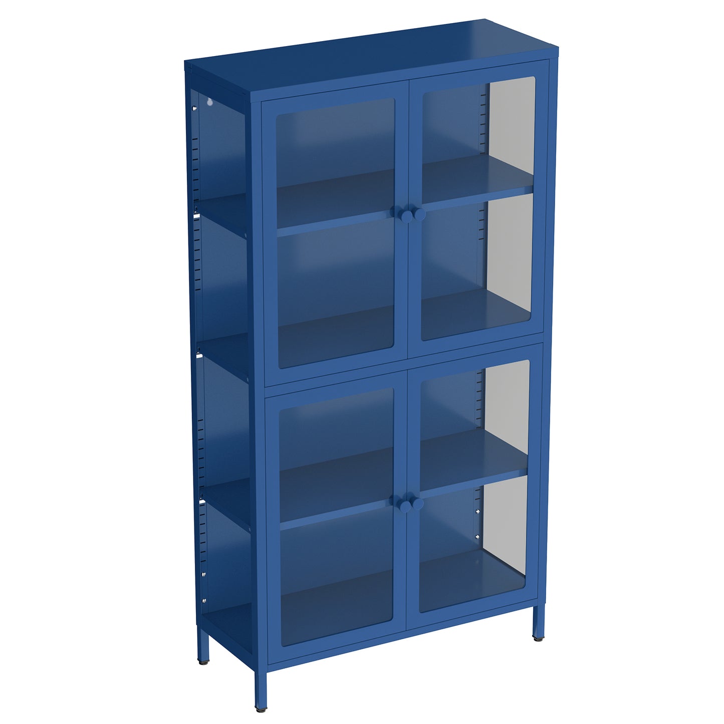 Hart Four Glass Door Storage Cabinet - Blue